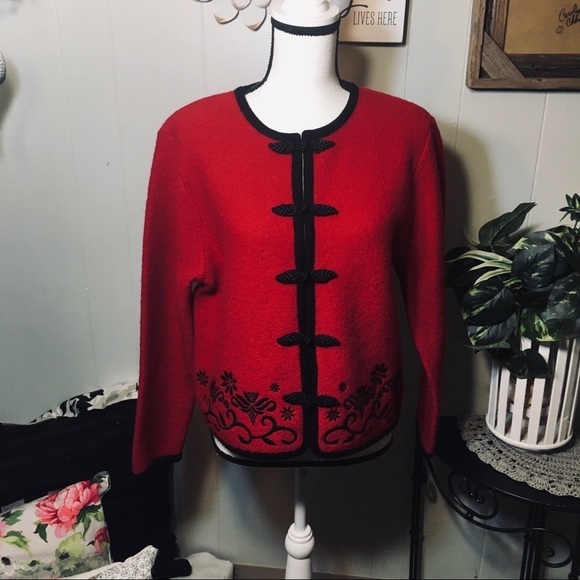 Appleseeds 100% Boiled Wool Cardigan - Picture 1 of 4